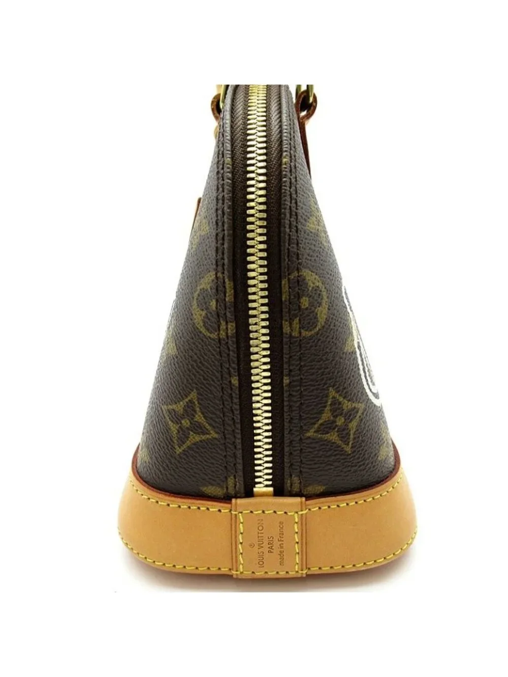 Louis Vuitton Alma BB World Tour Monogram Handbag Brown